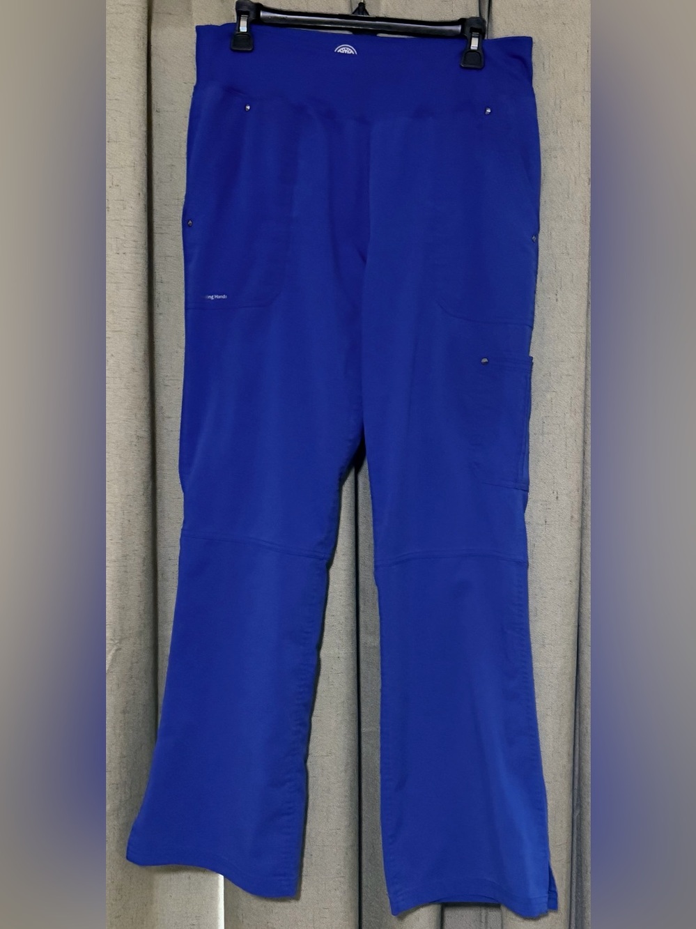 healing hands Women's Boot Cut Scrub Pants in Royal Blue